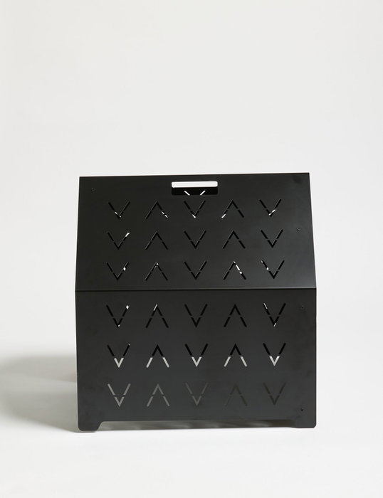 Hanah Home Vidar Black Casa para Mascotas Metal MDF Negro 50x50x50 cm Interior Acogedor y Elegante